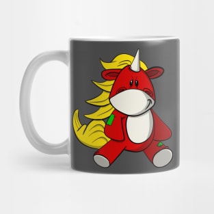 Red Rocker Unicorn Mug